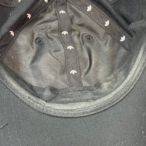Black Velvet Adidas Cotton Gold Trefoil Embroidered Logo Adjustable Cap Hat - Picture 12 of 12